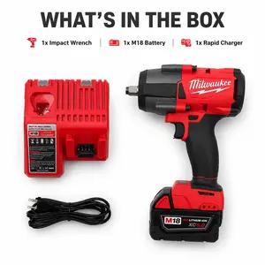 Milwaukee 1/2 1000Nm M18 Brushless Impact Wrench Kit: all-in-one for heavy truck tire jobs, a pro mechanic’s go-to bare tool automotive maintenance 4-speed setting Cordless electric