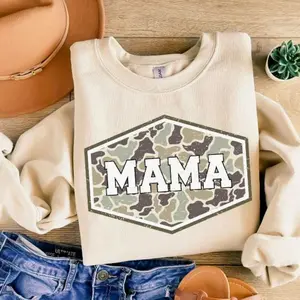 Hunting Mama Sweatshirt, Duck Hunting Long Sleeve, Mallard Duck Hoodie, Mama of Hunters Camo Mama tShirt, Hunting Season Mom Life Shirt Gift O
