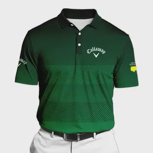 Stylish Masters Tournament Callaway Sports Polo Shirt - Green Gradient Stripes Pattern All Over Print for Men
