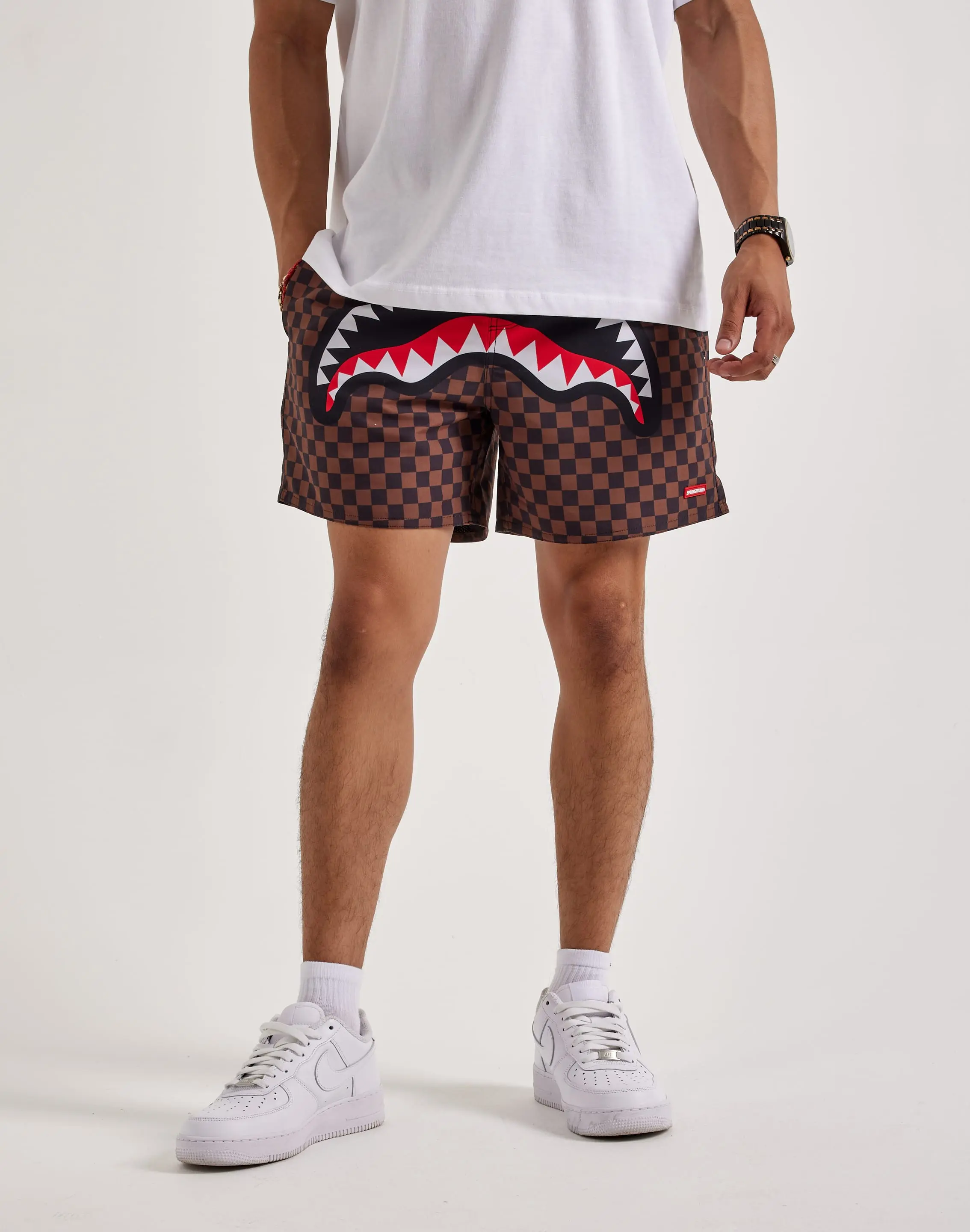 Mens Sprayground Sharks In Paris GT Swim Shorts