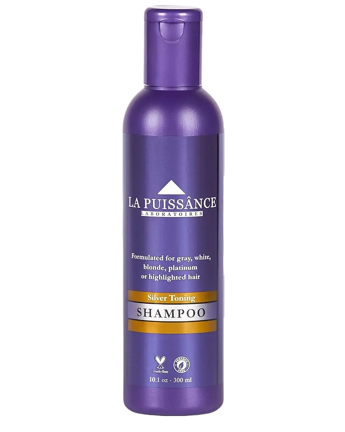 La Puissânce Silver Toning Shampoo for Platinum Blonde & Gray Hair - Neutralizes Yellow Tones, Prevents Dryness, Restores Shine - 300ml