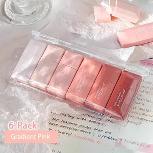 6 Pieces of Gradient Mini Student Correction Tapes, High-quality Large-capacity Correction Fluid, Fashionable and Practical Rubber Tape for School Office Supplies