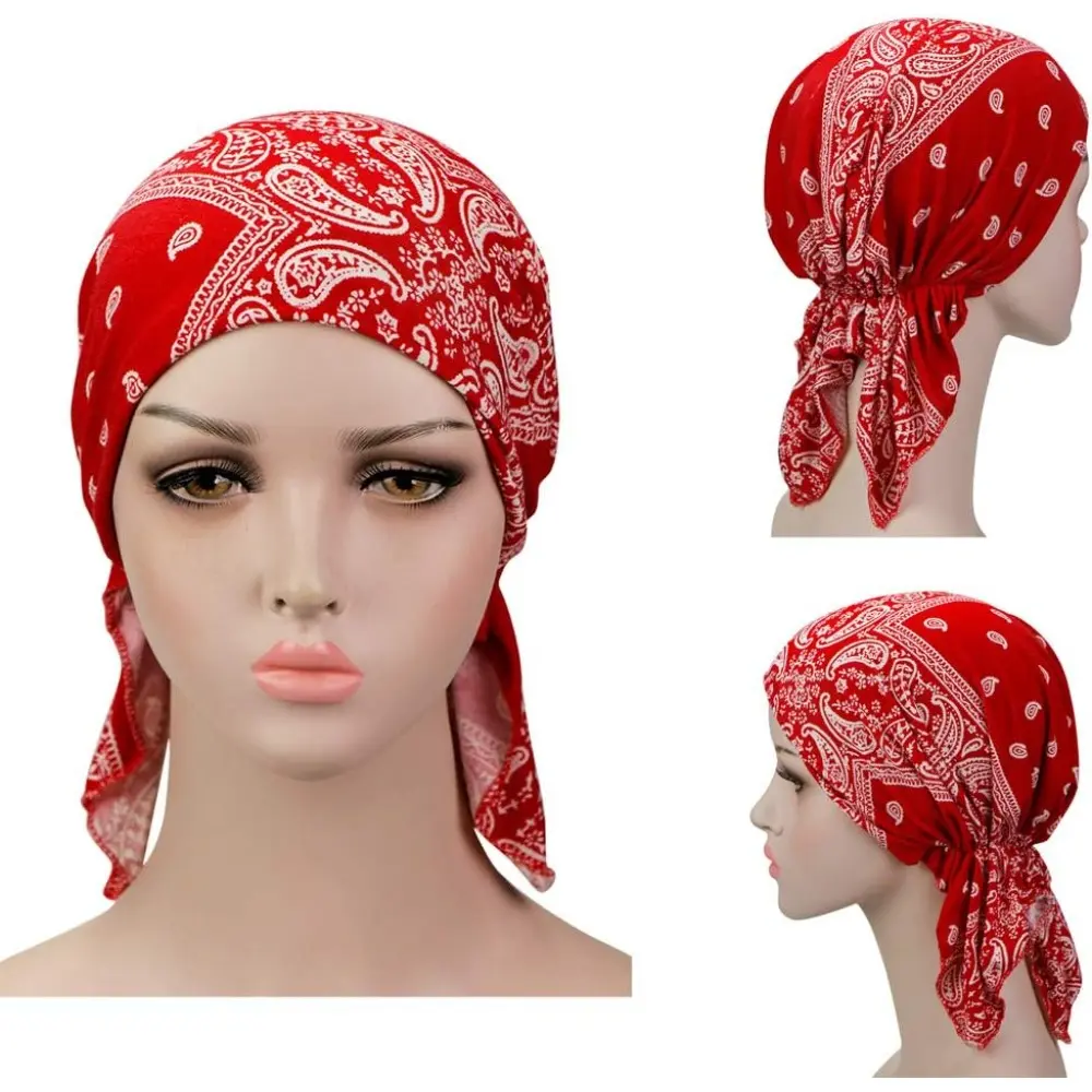 Women's Fashion Turban Beanie, 3 Pack Floral Pre-Tied Headwraps for Cancer Patients, Medical Hair Loss & Chemo