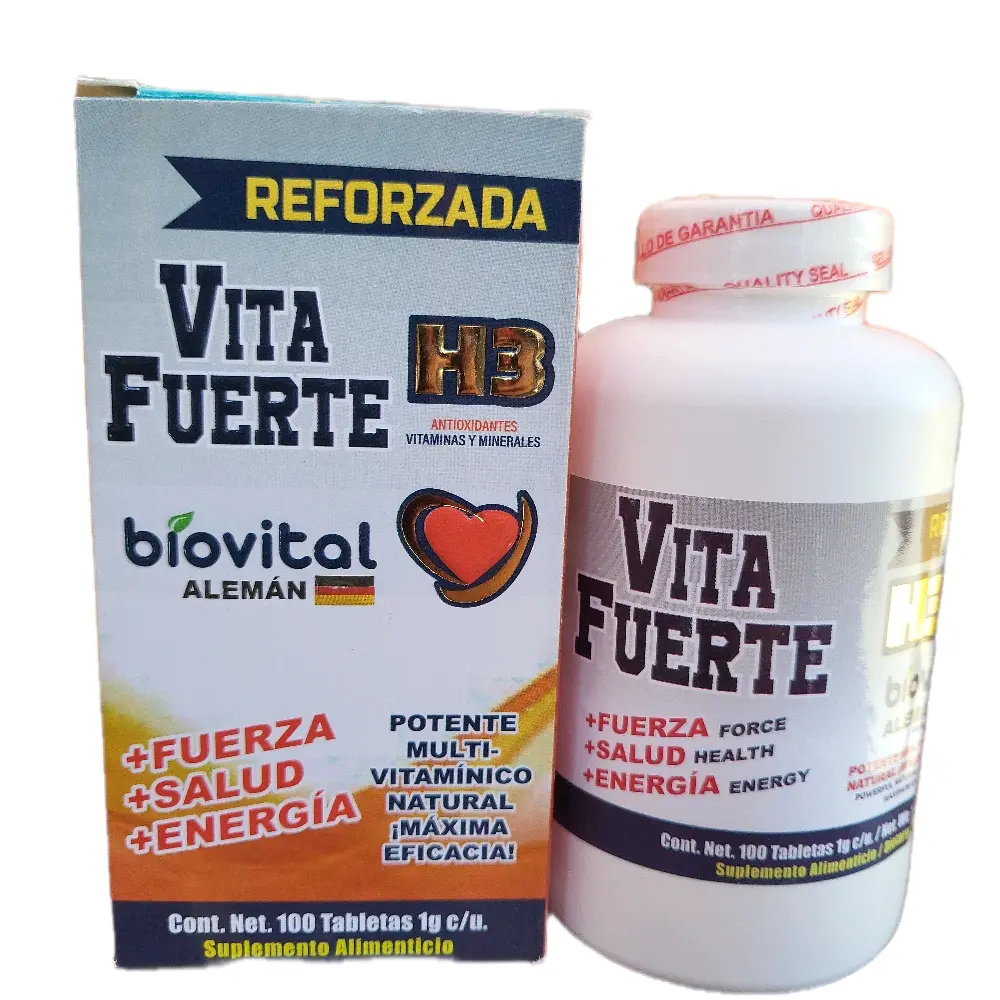 Vita Fuerte H3 Dietary Supplement - Antioxidants, Vitamins, Minerals for Enhanced Strength, Health, and Energy