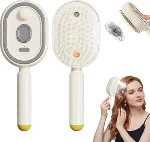2026 New Electric Spray Air Cushion Massage Comb – Self-Cleaning, Anti-Tangle, Anti-Static, Volumizing Hair Brush with Essential Oil Mist Aromatherapy for Hair Care