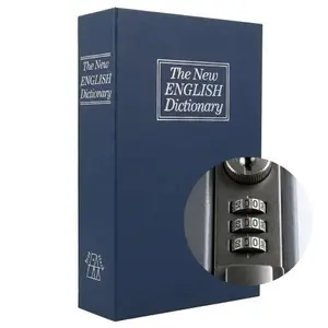 Decaller Book Safe with Combination Lock 9.44" x 6" x 2.16" Dictionary Style Hidden Metal Lock Box for Home Security Money Jewelry Indoor Outdoor Use tiktokshopspringglowup