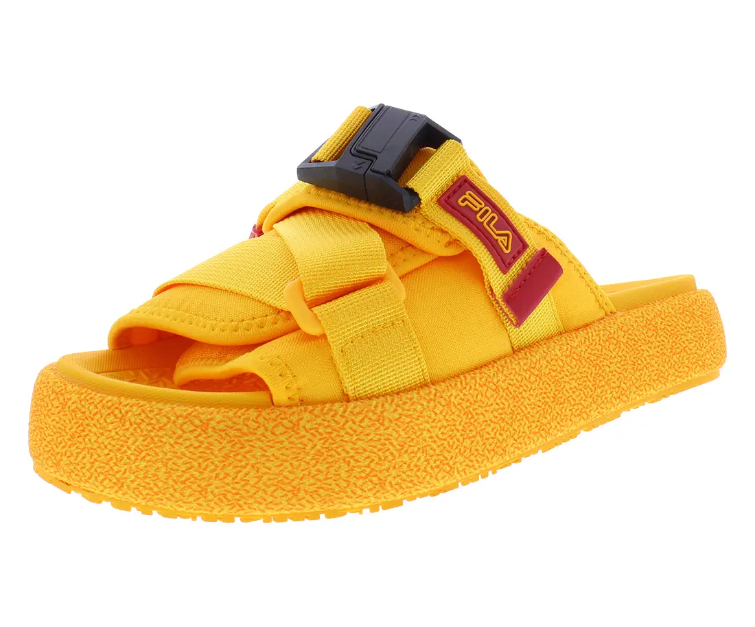 FILA Men's Atlas Slip-On Slides, Sport Sandals with a Rubber Sole and Flat Heel for Casual Everyday Footwear, Walking Shoes, Flipflop, Slip-On Fit, Casual Wear, Open Toe, No, Open Toed Sandals, Everyday Use