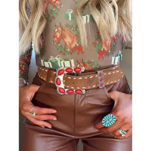 Ruby Red Belt Buckle