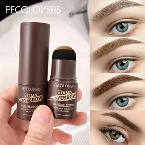[Eyebrow Powder Stick]1pc Long-Lasting Waterproof Eyebrow Powder Stick, Easily Apply To Achieve Trend Eyebrows. Multiple Color Shades Match Different Hair Colors, Makeup Lovers, Beginner-Friendly, Daily Use