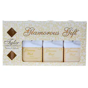 Glamorous Gift Set- (3) 4oz Laundry Wash, 3 Votive Candles
