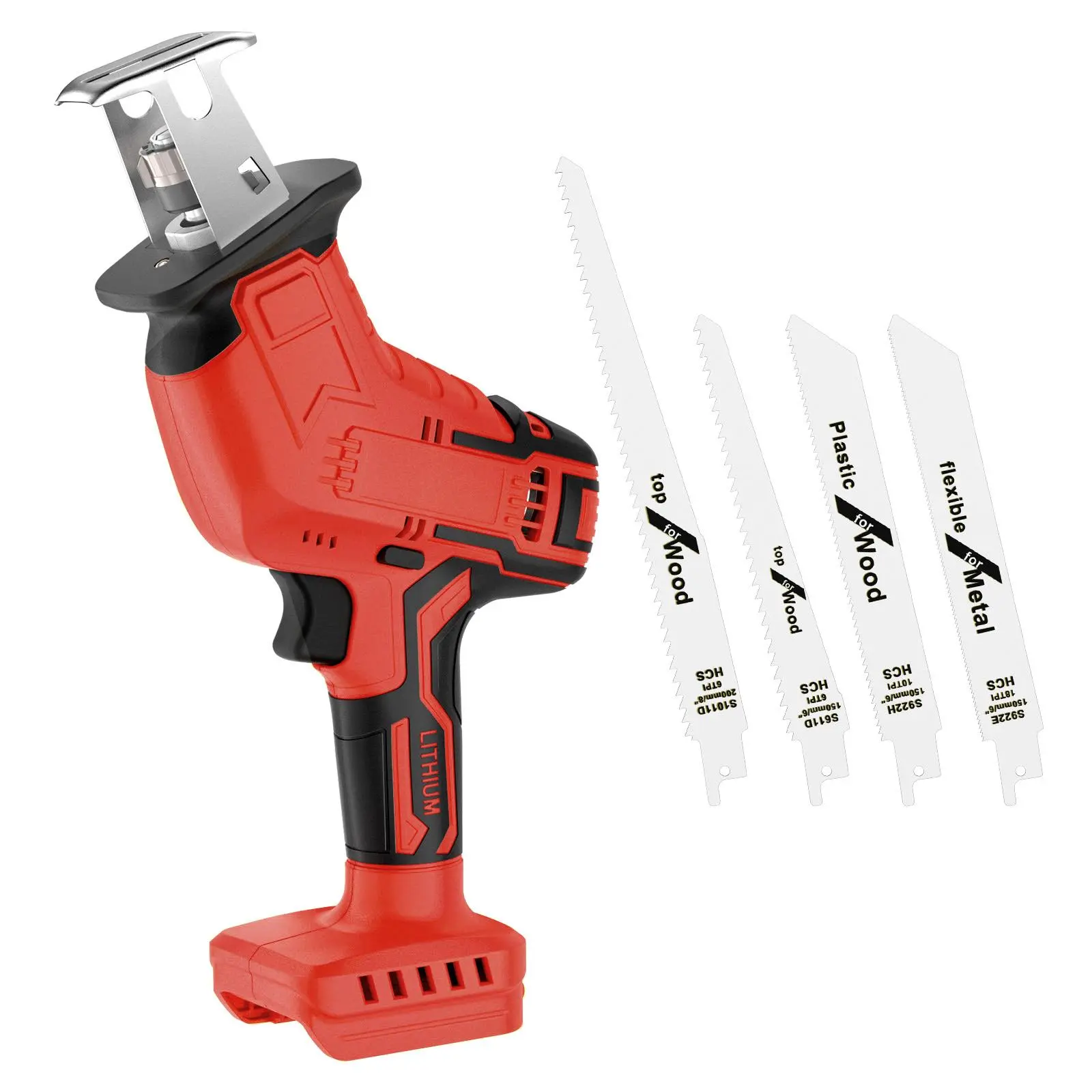 Reciprocating Saw for Milwaukee 18V Battery, 3 Variable Speed,3500 rpm Tool-Free Blade Change, 4 Saw Blades for Metal Wood PVC Cutting Battery Powered Saws Cordless Saw