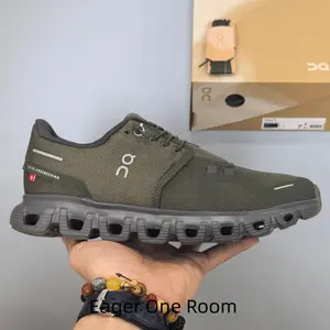 Ultra-light army green cloud cushioned mesh sneakers ideal for city daily walking, long-distance jogging, gym training, outdoor hiking travel, thin mesh keeps feet dry cool all day