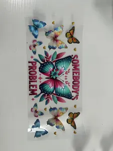 UV DTF Cup Wraps for 16 oz Glasses, 1 Sheets Rub On Transfers Decals for Crafts, Fruits Vinyl Wrap Bulk for Tumblers, Libbey Cups, Furniture Wood