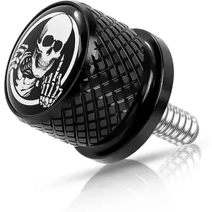 Motorcycle Stainless Knurled Fender Rear Seat Bolt Screw 1/4"-20 Thread for Harley Davidson Touring Sportster Softail Dyna CVO Fatbob Electra Glide Street Glide 1996-2025 Black