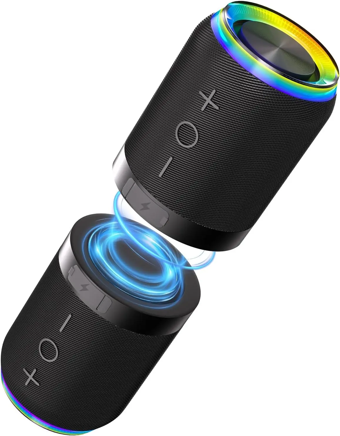 2-in-1 Magnetic Splittable Wireless Bluetooth Speaker, Portable Waterproof Split Audio with Bluetooth V5.4 Chip, 20W Powerful Loud Stereo Sound, TWS Wireless Pairing for Home Entertainment, Outdoor Camping & Travel