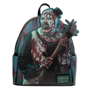Loungefly Terrifier Art the Clown Spooky Horror Fans Artwork Mini Backpack - Exclusive Functional Luggage Bag