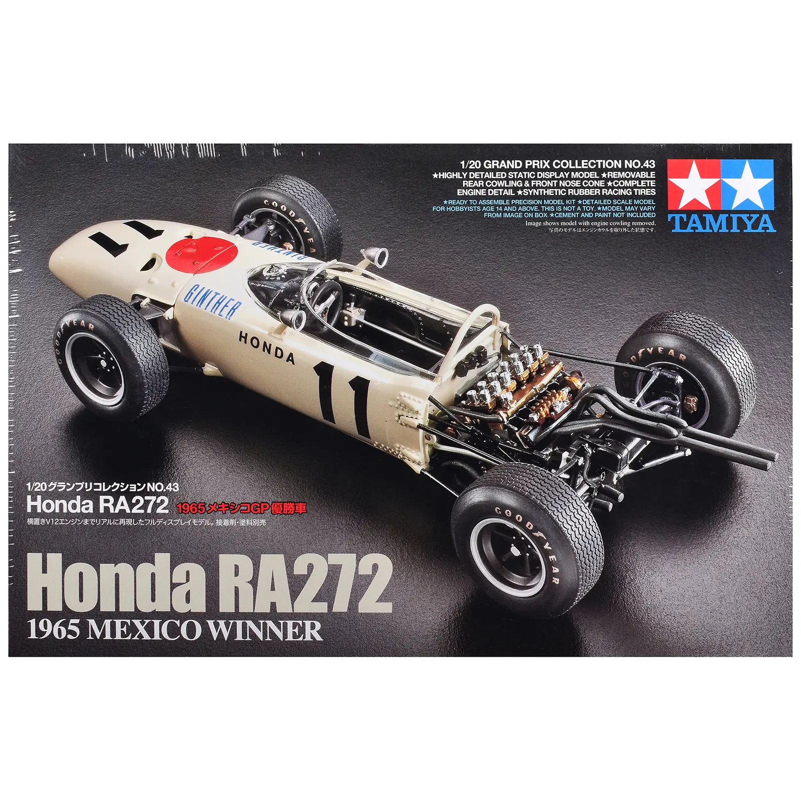 Model Kit Honda RA272 Winner Formula One F1 "Mexico GP" (1965) 1/20 Scale Model by Tamiya