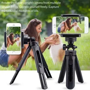 Mobile Phone Desktop Stand Adjustable, Live Stream Selfie Tripod, Video Shooting Fixed Position Universal Triangle Stand, Portable Mini Multi-Function