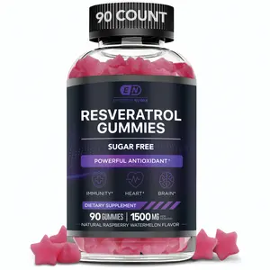 Effective Nutra Resveratrol Gummies 1500 mg - Heart Health, Immune System Support, Brain Function - Sugar Free Raspberry Watermelon Flavor - 90 Count