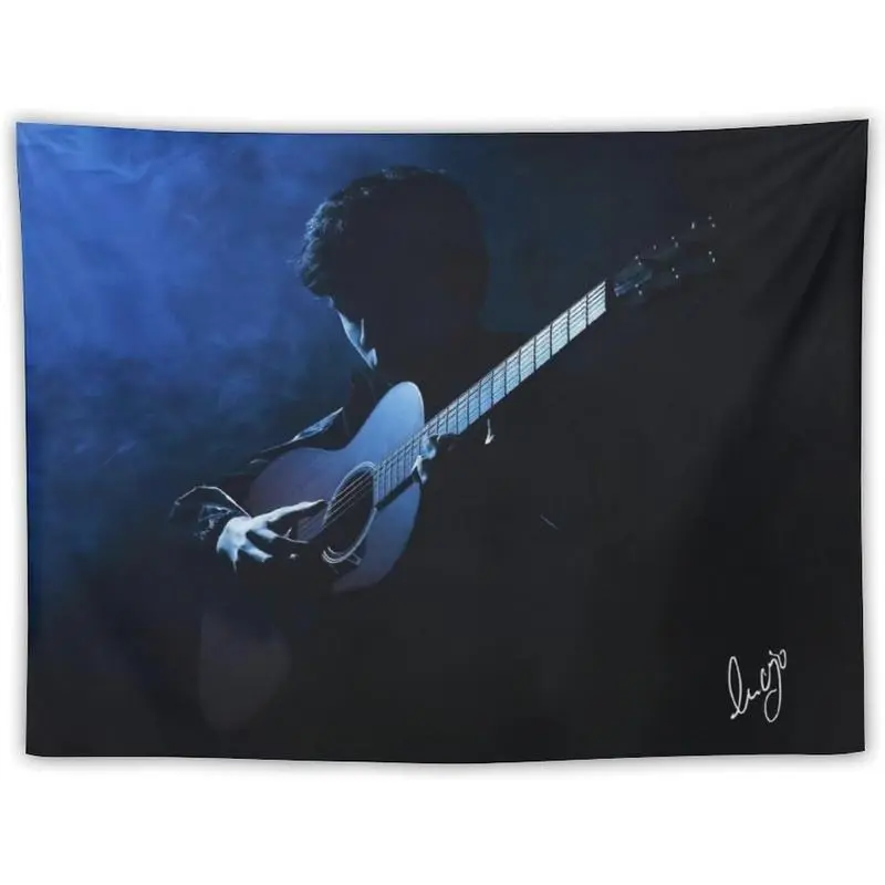 Ivan Cornejo Music Print Peach Wall Tapestry - Hangable Home Decor, Hand Washable Indoor Room Decorations, Dormitory Bedroom Art Piece