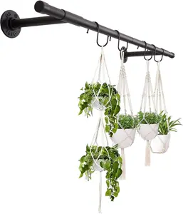 Hanging Planters for Indoor Plant Holder Window Plant Shelves Metal Rod(Pot&Plant&Rope Not Included)