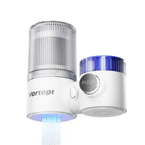 Vortopt Water Purifier Faucet Filter, Home Water Filter, Filter Media, Blue Light Function, Fast Flow 400g System, Nsf Certified Chlorine Reduction, Improves Taste