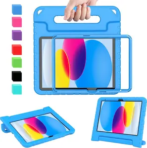 Case for iPad (A16) 11th Generation 11 Inch 2025 - Durable Shockproof Lightweight Handle Cover with Built-in Screen Protector, Blue