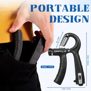 Adjustable Grip Strength Trainer with Counter | For Fitness & Rehab build muscle injury recover stress relief ball training grip strengthener hand forearm gripper