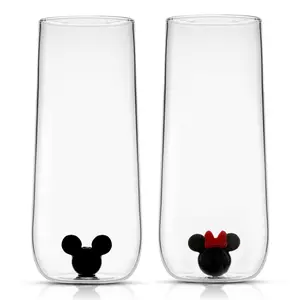 Disney Mickey & Minnie 3D Icon Tall Glasses, Set of 2