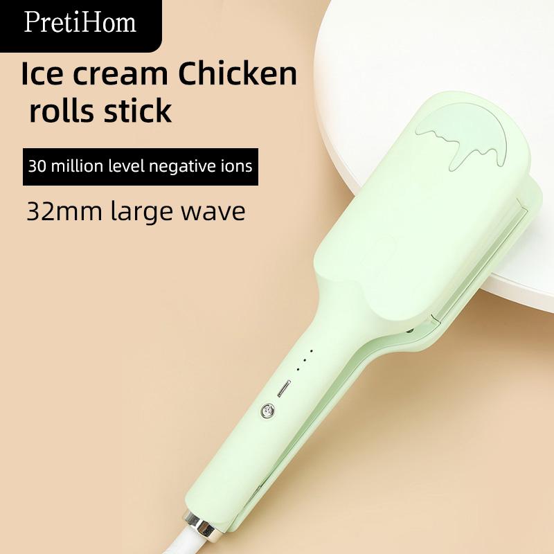 Beach Wave Curling Iron Fluffy Big Wave Ripples 32mm Splint No Damage Hair Lazy Perm Super Convenient Styling Tool
