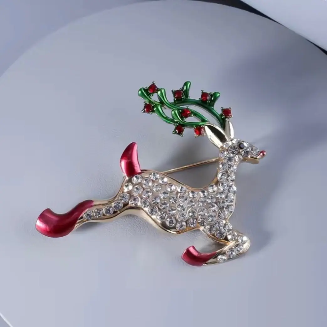 Reindeer Brooch, Christmas  Brooch, Accessory Gift