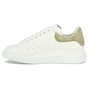 Alexander McQueen Larry Leather Contrast Suede Heel Low-Top Casual Shoes Men's Off-White Trending Shoes, House White Official Shoes to Get / Maison Mihara Verifiable, with credentials and supporting global authentication