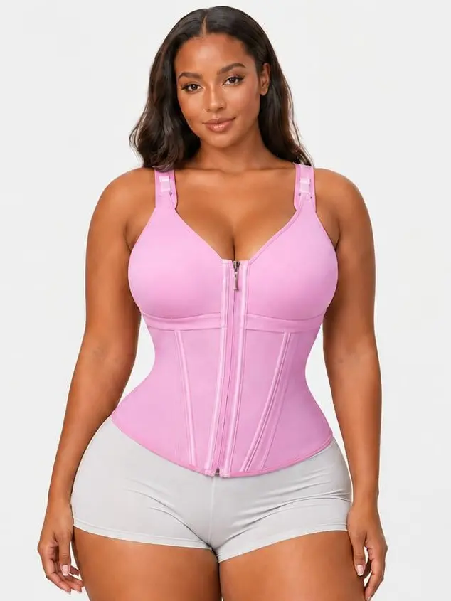 Sculpt Touch Snatch Adjustable-Strap Front-Zip Waist Trainer for Comfortable Waist Shaping & Confident Curves