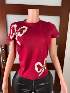 1627 Pearl Bow Elegance Tee