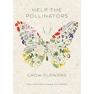 Help Pollinators Kraft Butterfly - Pollinator Wildflower Seed Packets