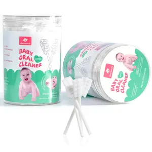 Tongue Cleaner, Newborn Baby Toothbrush, 48pcs/96PCS /144pcs Disposable Infant Toothbrush Clean Baby Mouth,Gauze Gum Cleaner Toothbrush Baby Oral Cleaning Stick Dental Care