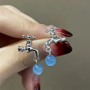 [Water Droplet Earrings] Fashionable And Cute Water Droplet Pendant Earrings - Faucet-Shaped Earrings for Women And Girls - Sweet And Cool Style - Must-Have Gift for Parties And Festivals