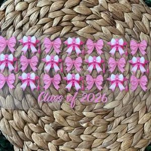 Graduation 2026 UVDTF CUP WRAP with Pink Bows for Class of 2026 Celebrations