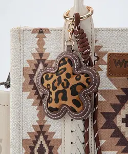 Leopard Print Flower Cute Cherry Bag Charm Accessories