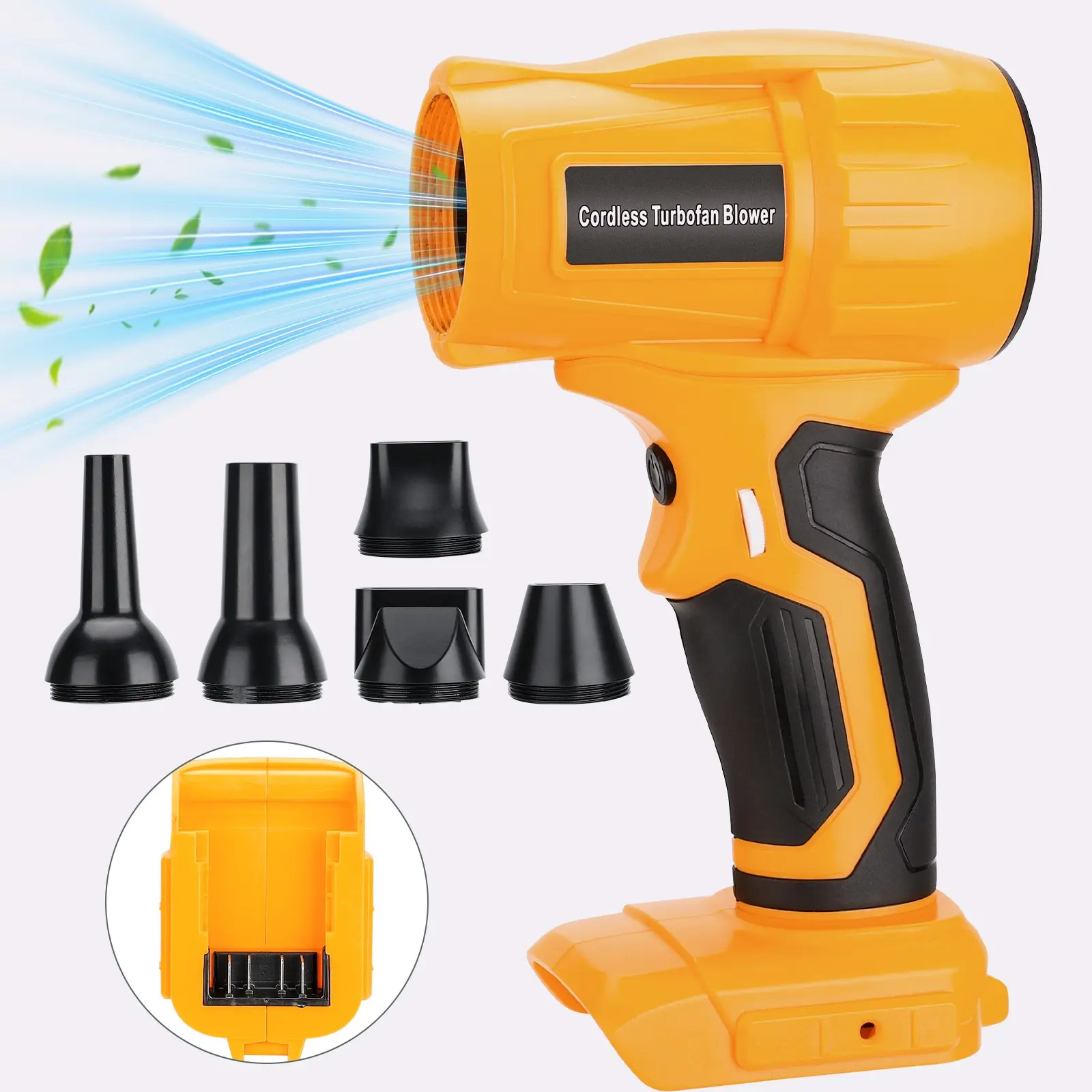 Tf06 Blowgun Compatible with Makita Bosch Dewalt Milwaukee Lixada 18v Electric Tools, Lithium Battery Powered, Ideal for DIY Projects