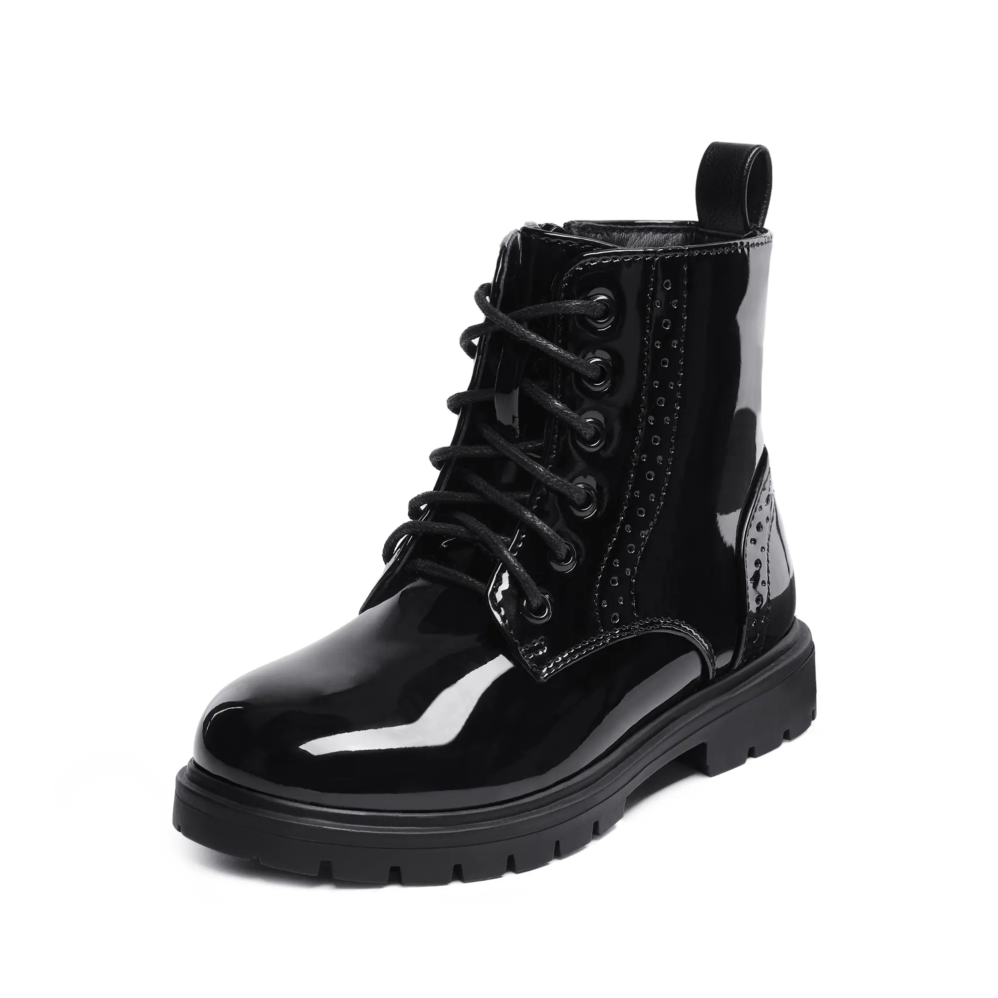 DREAM PAIRS Girls Ankle Combat Boots Boys Kid Shoes | Water-Resistant Easy Clean Upper Keeps Dry Side Zip for Quick On Off Good Grip on Wet Ground Soft Warm Lining Stylish