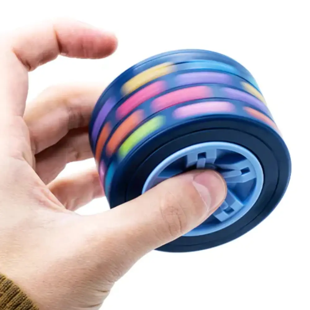 Tire-Shape Rotating Magic Beans Puzzle Fidget Toy, PVC-Free Unisex Brain Teaser, Stress Relief Focus Training Educational Hand Toy, Birthday Party Gift