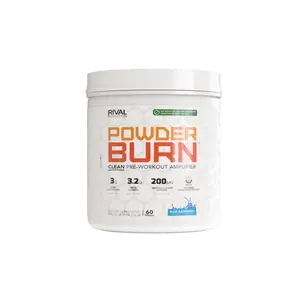 RIVAL NUTRITION Clean Powder Burn Pre Workout For Men & Women - All Natural, No Artificial Ingredients, Gluten Free | 3g L-Citrulline, 3.2g Beta-Alanine, 200mg Natural Caffeine Energy Drink Powder