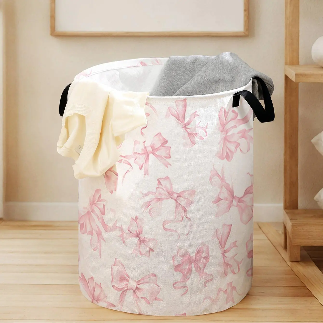 Floral Print Laundry Basket, Multi-purpose Clothes Toy Doll Storage Basket, Closet Organizer for Home Bedroom, Home Organizer
