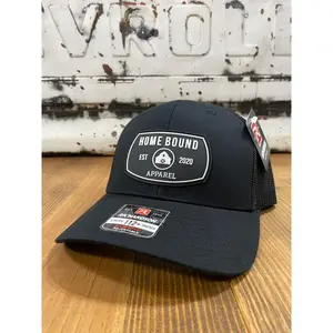 Black Rubber Patch HBA Trucker Cap