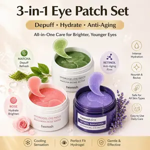 【Heimish】3-in-1 Eye Patch Set for Dark Circles & Puffiness – Depuff, Hydrate, Anti-Aging (Korean Skincare)
