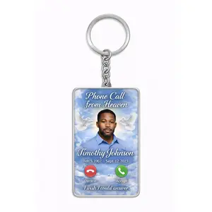 Memorial Keychain – Personalized Tribute Keychain – Remembrance Gift