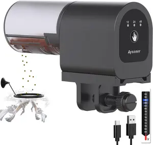 Automatic Fish Feeder for Aquarium: Fish Food Vacation Feeders - Small Auto Dispenser for Feeding Betta Turtle Tank fish tank accessory Acrylic Multifunctional