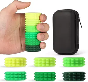 Silicone Magnetic Stress Balls, 6 Pack Pain Stim Fidget Toys Adults & Teens, Sensory Toys for Kids with Autism ADHD with Storage Box, Stress Relief & Focus Handheld Roller for Office Travel Classroom(green)