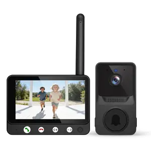 1080P 4.5-Inch Color Screen Intelligent Camera, AI Human Detection, Instant Alert, Live Image, Two-Way Audio, 2.4G WiFi Camera, Wifi Surveillance Camera, Night Vision, 100% Wire-Free, Free 512GB Cloud Storage, Battery Powered Camera